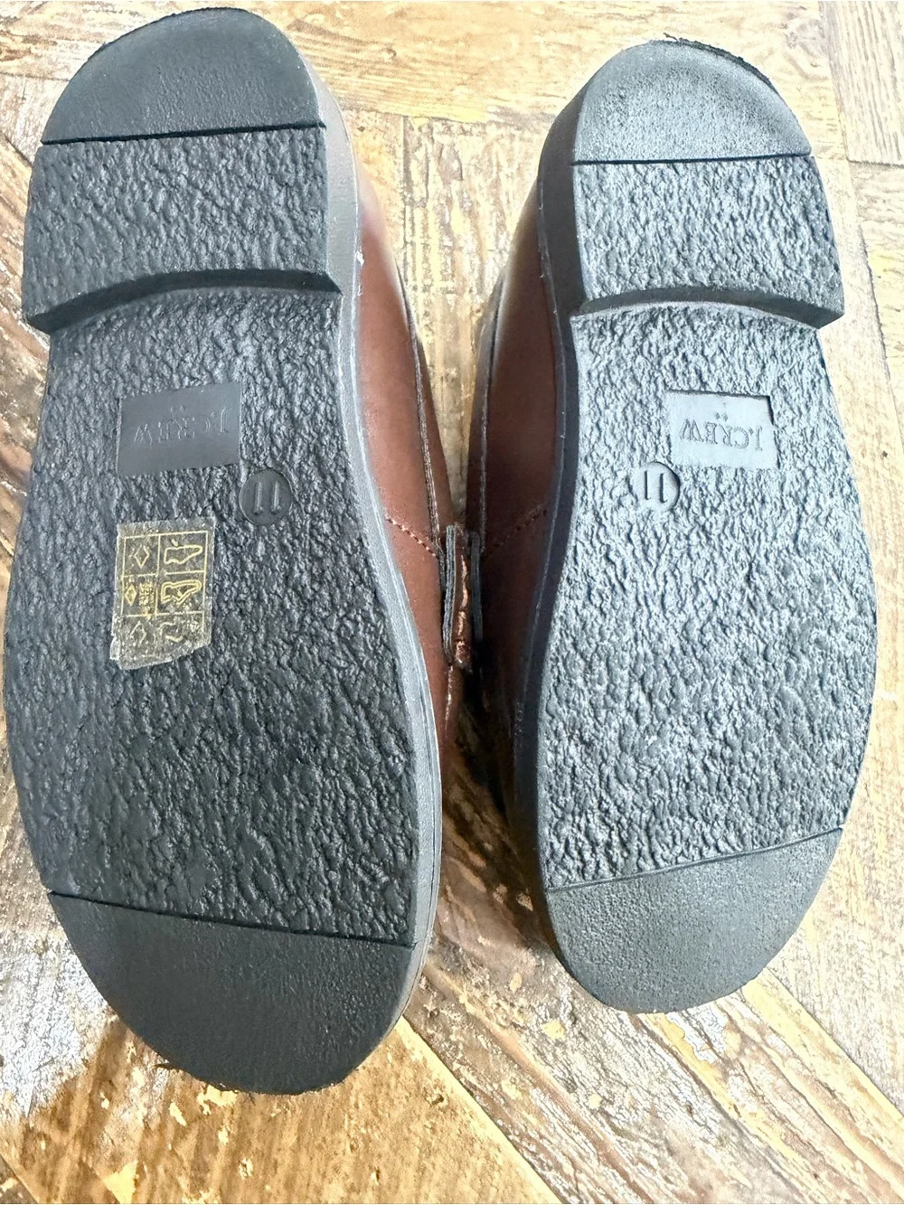 J. Crew Kids Chestnut Brown Leather Penny Loafers